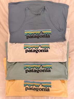 Lot of 4 Patagonia Women's Pastel P-6 Logo Organic Cotton High Neck Tank Top XS